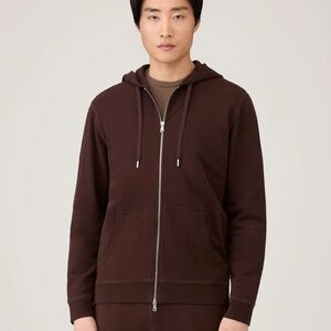 SUNSPEL Men’s Loopback Zip Hoodie, Truffle (Reddish Brown), Size XL